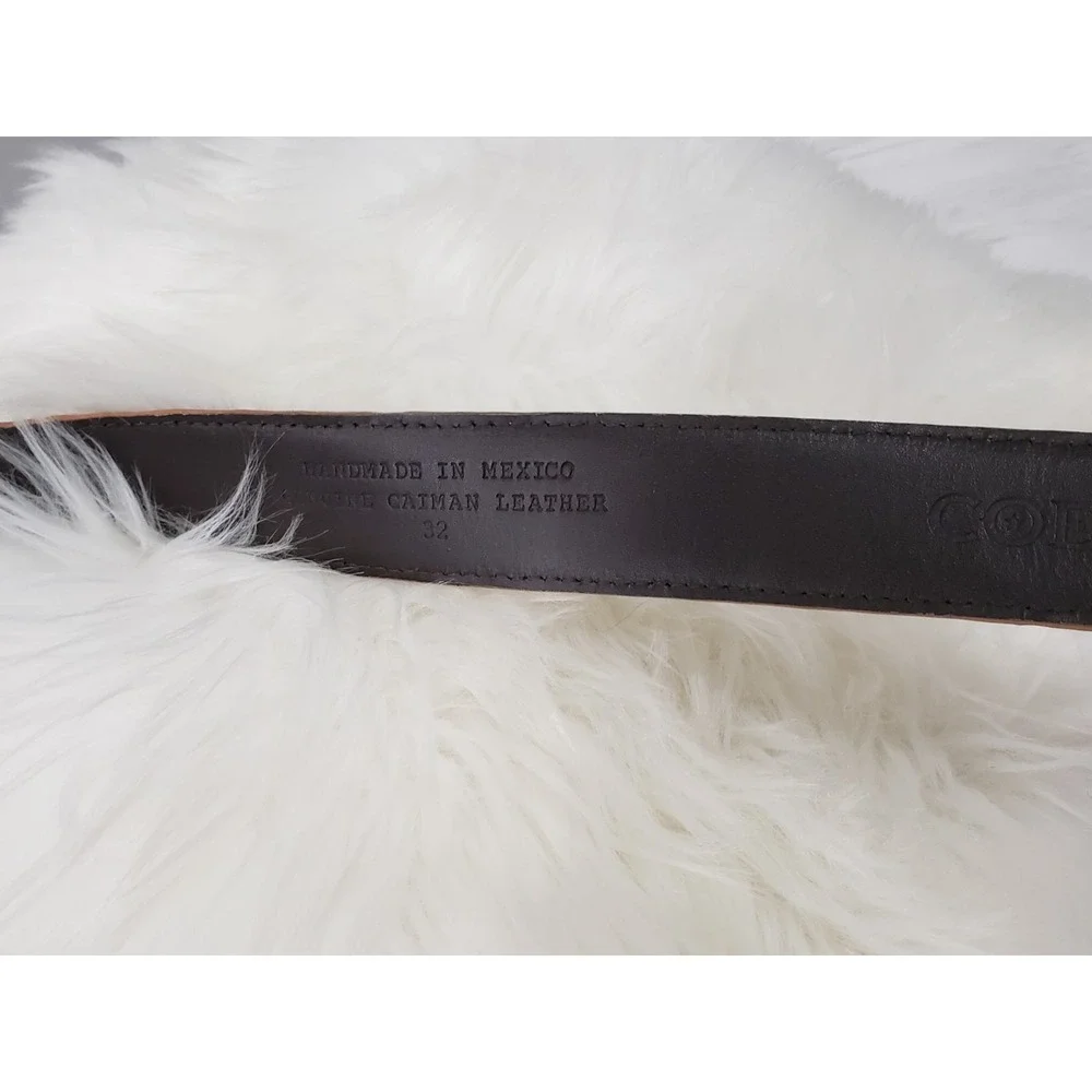 Cody James Belt Size 32 Handmade In Mexico Genuine‎ Caiman Leather Men Women